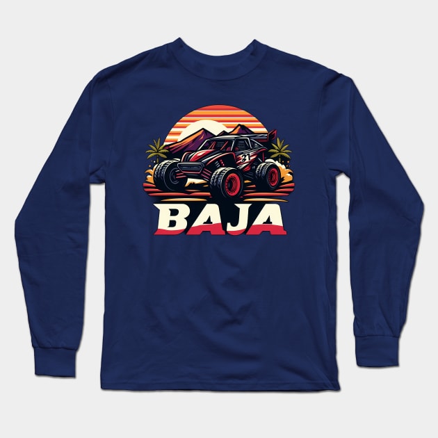 Baja Race Car Long Sleeve T-Shirt by TaevasDesign